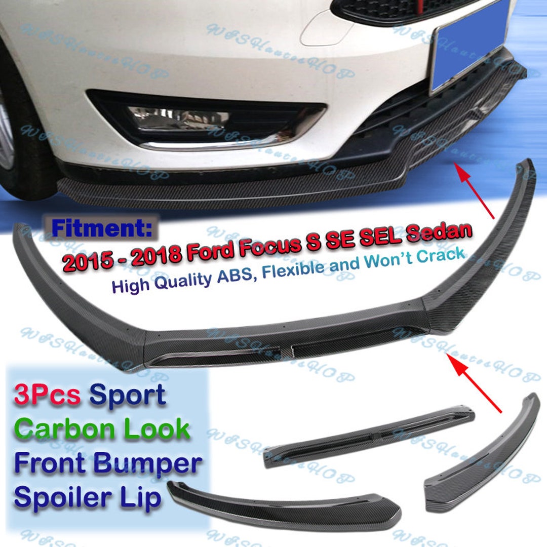 Für 2015-2018 Ford Focus Carbon Look Frontstoßstange Body Kit Spoiler Lip  3PCS -  Österreich