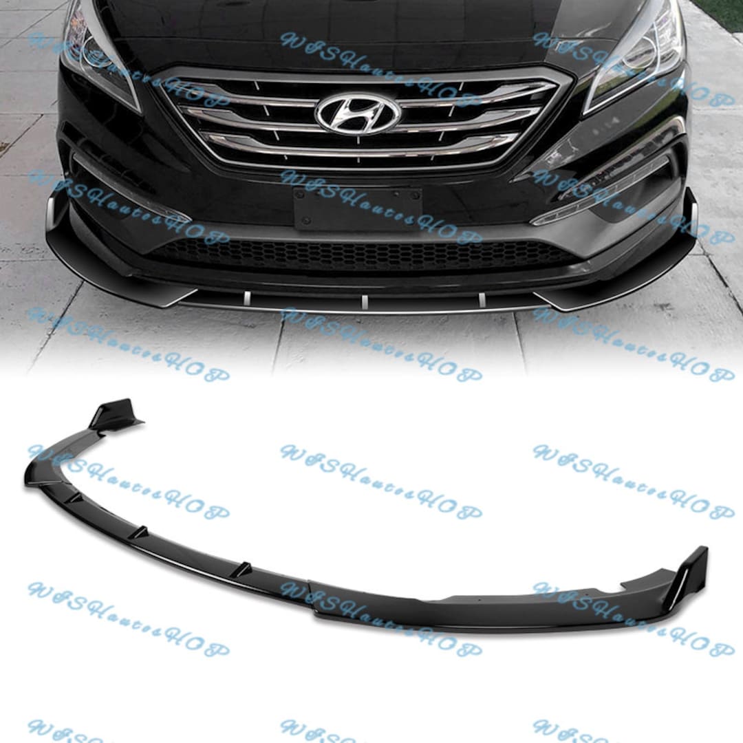 For 2015 2016 2017 Hyundai Sonata Painted Glossy Black Front Bumper ...