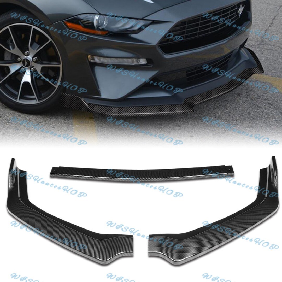For 2018 2019 2020 2021 2022 2023 Ford Mustang Carbon Fiber Look GT-Style  Front Bumper Body Kit 3STk - Etsy Österreich