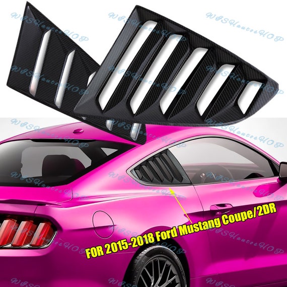 Für 2015-18 Ford Mustang 1/4 Quarter Carbon Stil Seitenfenster Louver Scoop  Abdeckung -  Österreich