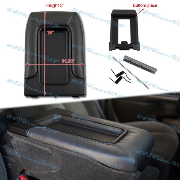 HDC Autosports Black Center Console Box Arm Rest Latch For 2001-2007 GMC Sierra 1500 2500 3500
