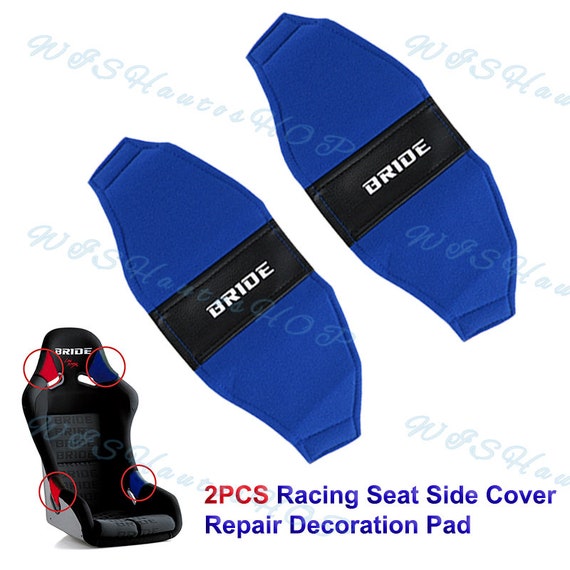 Buy 2PCS Set JDM BRIDE Racing Seat Blue PVC Side Cover Repair