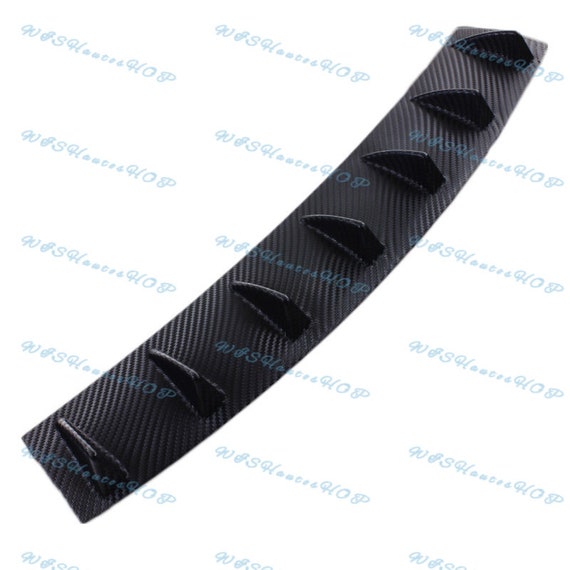 1 x Carbon Style hinten unterer Stoßstange Diffusor Fin Spoiler Lip Wing  Splitter 34 x 6 - .de