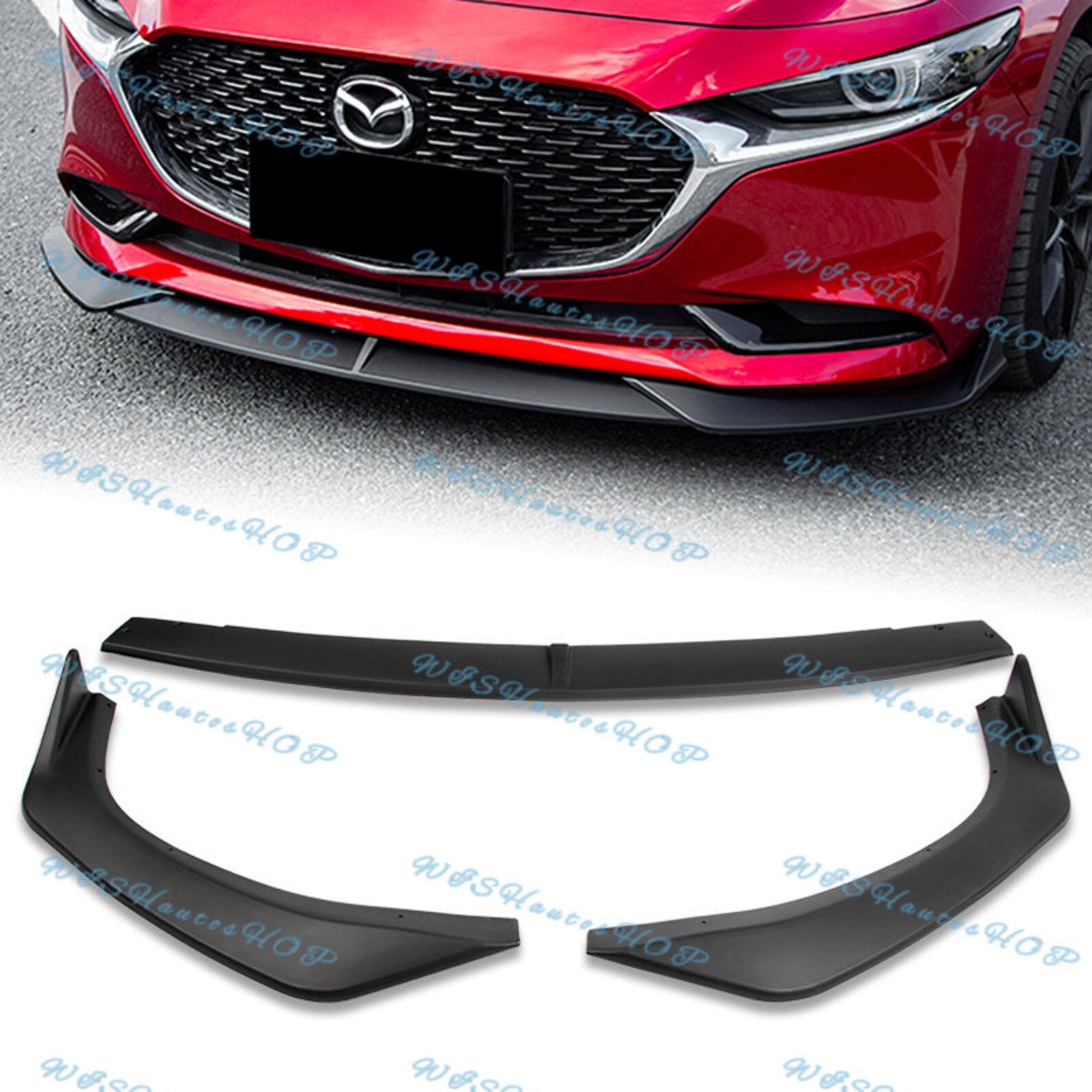 Para 2019 2020 2021 Mazda 3 Mazda3 Matt Negro Parachoques Etsy España
