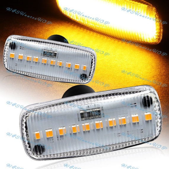 For 2007-2016 Chrysler Sebring  2008-2015 Chrysler TownCountry  Clear Lens Amber LED Turn Signal Side Marker Light