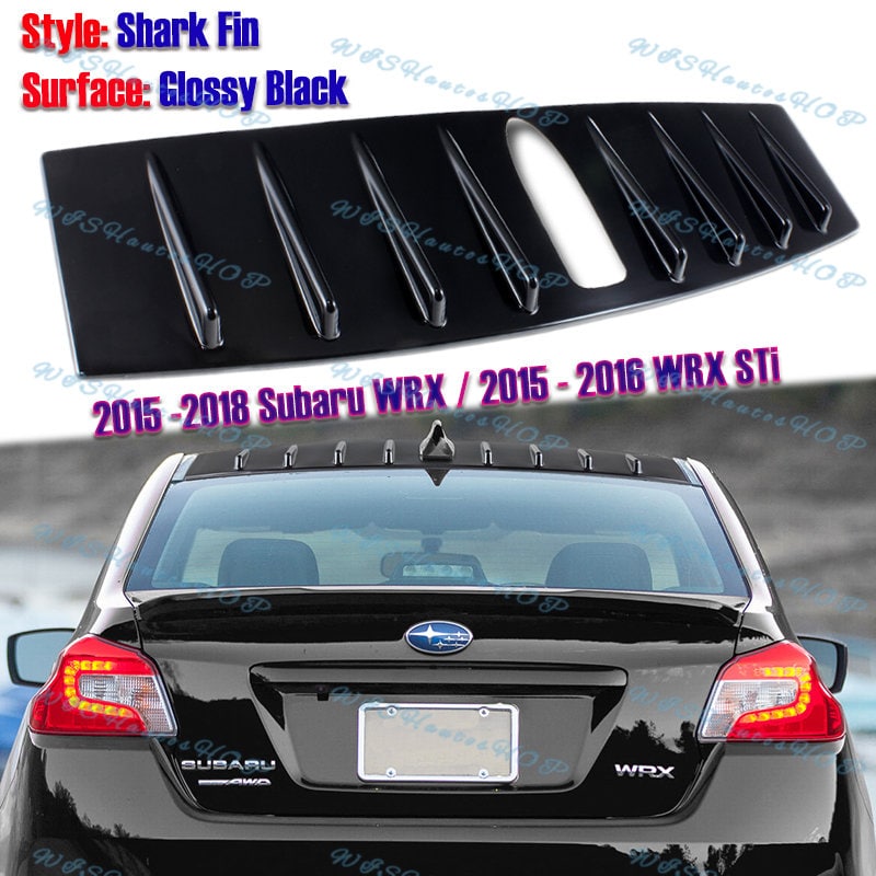 For 15 18 Subaru Wrx Glossy Black Shark Fin Rear Roof Etsy