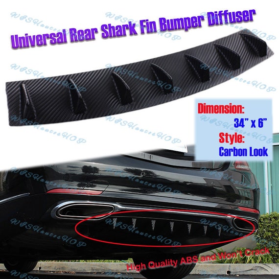 Universal 7-Fin Auto Stoßstange Diffusor Heckspoiler Lippe Hinten