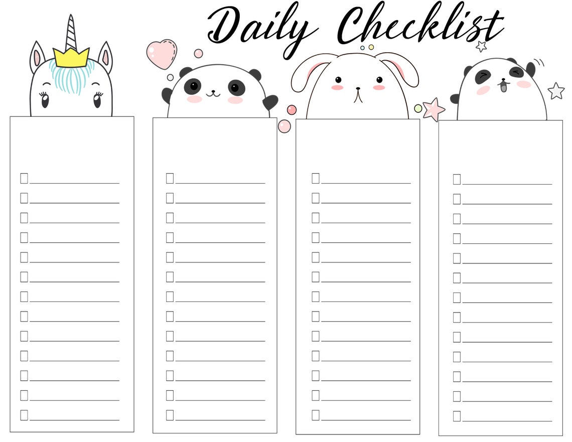 Daily Checklist Planner