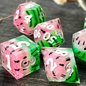 dice set, handmade dice set, resin dice set, dnd dice set, d20 dice, board game accessories, polyhedral dice, full set dice