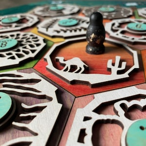 5-6 players extension, Wood games for adults, games for family, laser cut game, board games, game night, custom settler board