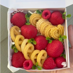 Strawberries Soap, Mother’s Day Gift, Flower Soap, Rose Soap Gift Box, Rose Soap, Gift for Mom, New Mom Gift
