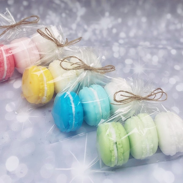 Macaron Soap, 3 Full size Macarons, Gift Box Set, Pretty Macaroon, Baby, Bridal Shower, Wedding Favors, Hostess, Birthday, Valentines Day