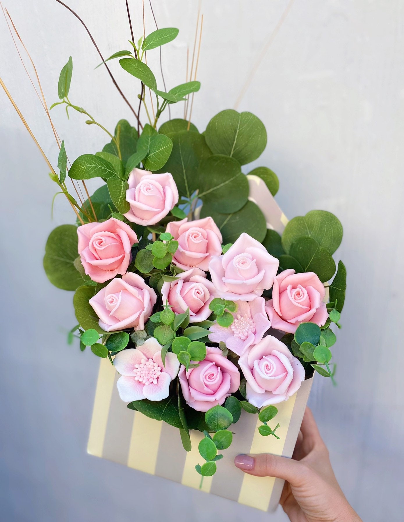 Bouquet Soap Mothers Day Gift Roses Bouquet Soap Birthday Etsy