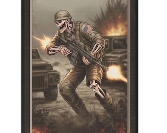 Bandera de esqueleto de infantería 11B. Decoración militar táctica de infantería. Regalo para veteranos del ejército.