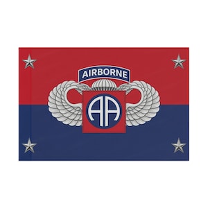 82nd Airborne Division Flag | All American Paratrooper Outdoor Banner | Veteran Memorial Decor