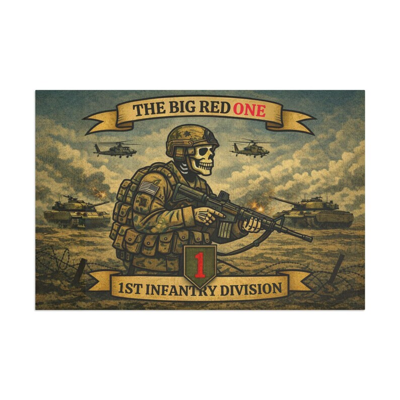 1st Infantry Division Flag VIETNAM ERA US ARMY 1ST INFANTRY DIVISION BIG RED ONE PATCH C/E Army