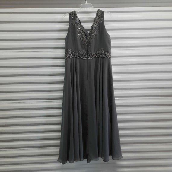 JJ's House Dress Women's Size 18W Gray Embroidere… - image 2