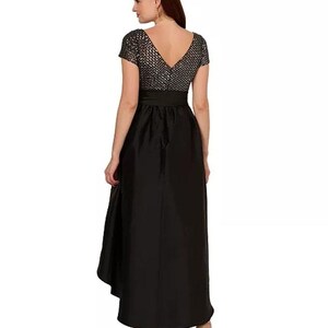 Adrianna Papell Formal Evening Dress Size 10 Black Wedding Guest Prom Pageant Cocktail Party image 2