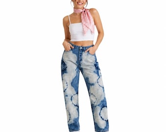 Juicy Couture Womens Jeans Size 31 Tie Dye 90s Y2K Revival Coastal Denim Preppy
