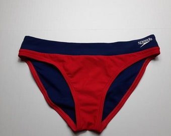 Speedo Endurance Swimsuit Bottoms Women's Small Red Hipster Swimwear