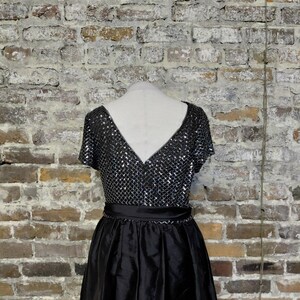 Adrianna Papell Formal Evening Dress Size 10 Black Wedding Guest Prom Pageant Cocktail Party image 9