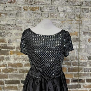 Adrianna Papell Formal Evening Dress Size 10 Black Wedding Guest Prom Pageant Cocktail Party image 6