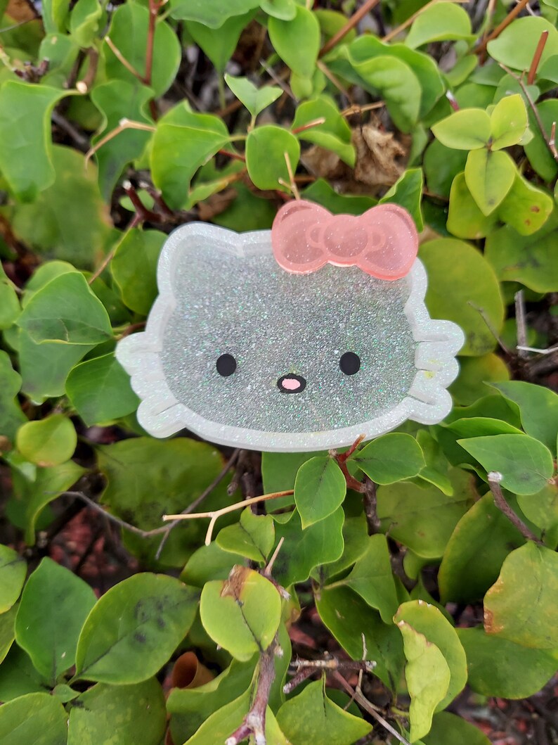 Hello Kitty Accessories Kawaii Keychain Trinket Dish Handmade Etsy