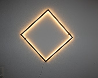 Walnut lamp | Industrial wall lamp | dimmable | Light Sculpture | modern design | LED | wall light | metal