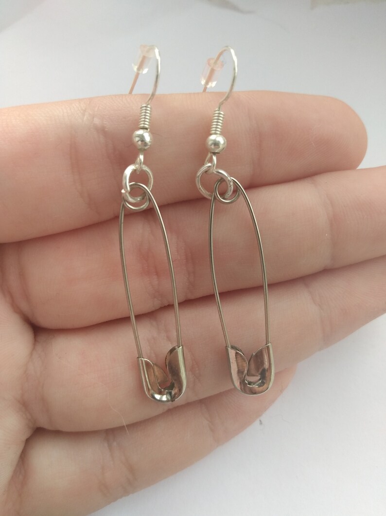 Safety pin earrings