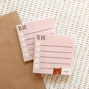 Bear To-Do List Stickies / Sticky Notepad