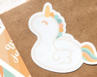 Summer Unicorn Pool Floatie Sticker