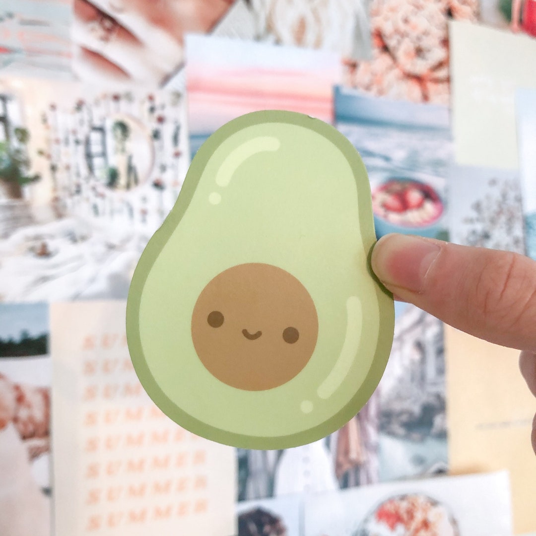 Cute Kawaii Avocado Sticker - Etsy