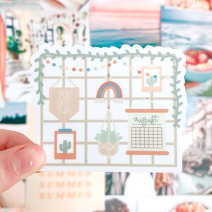 Autocollant de grille de babillard de Boho