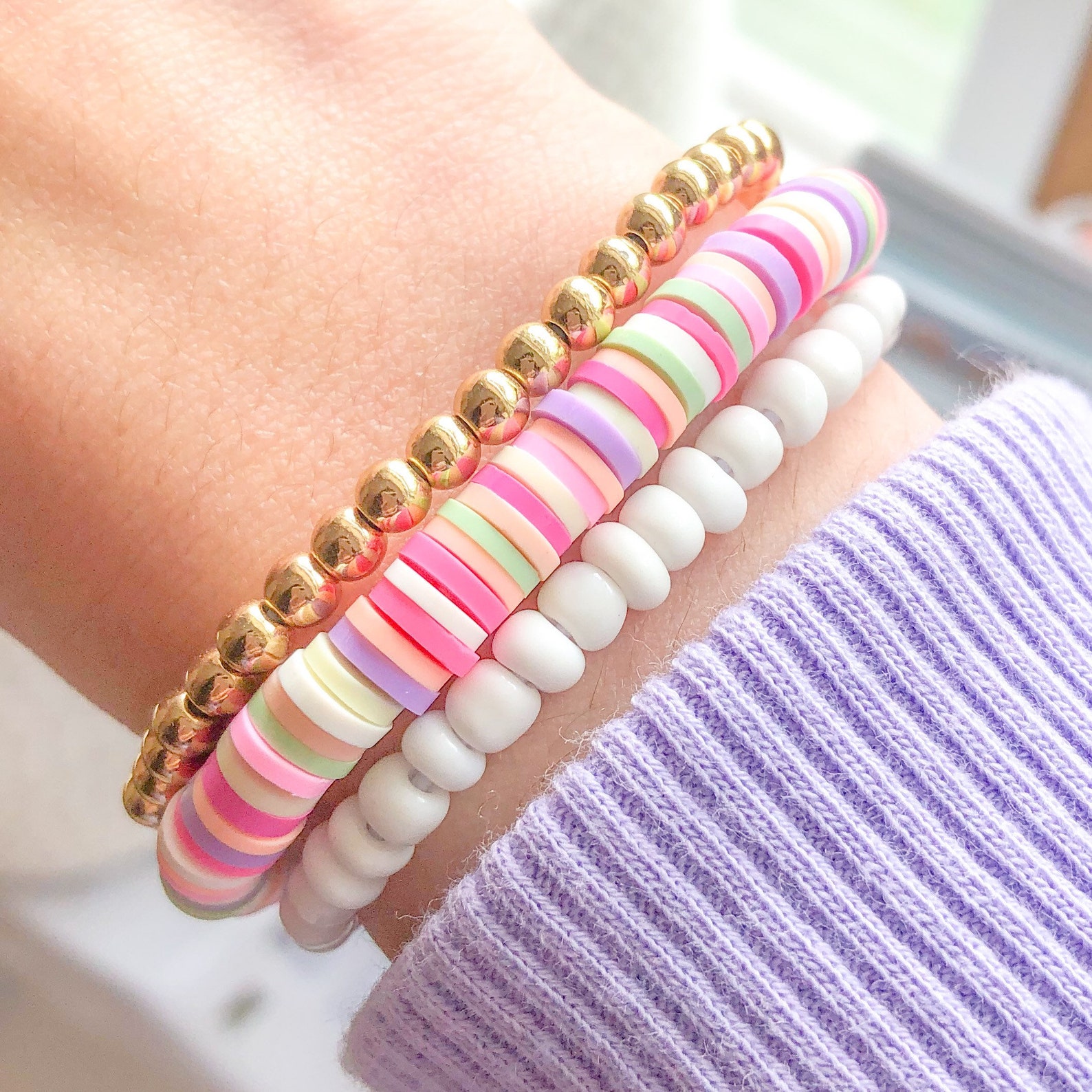 Cute Preppy Summer Beaded Bracelets Etsy