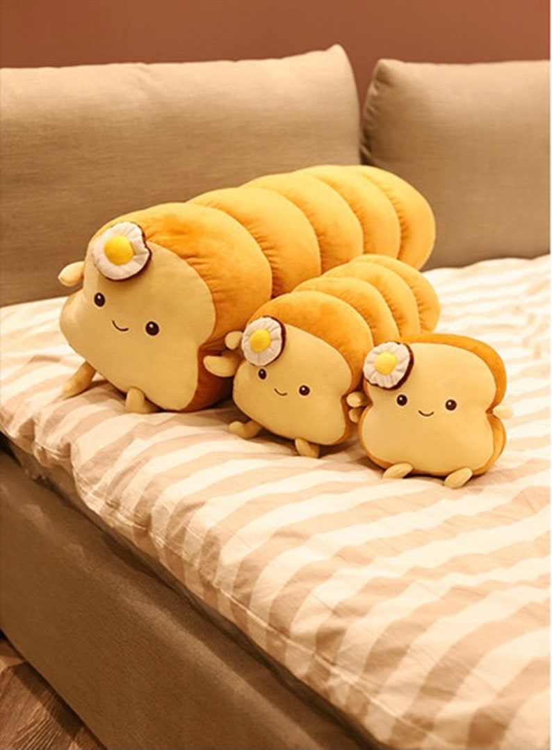 Bread Plushie Food Stuffed Animal Kawaii Room Decor Food