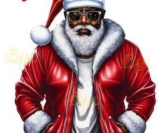 Big Nick Energy Black Santa 2 PNG