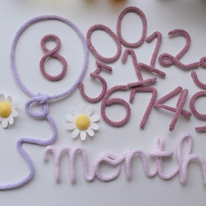 Balloon Knit Lettering, Name sign for wall, kids room deco, party
