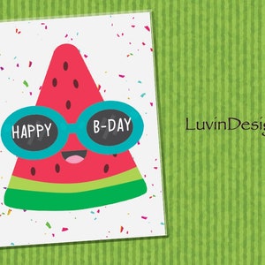 Happy Birthday Watermelon, Confetti Fruit