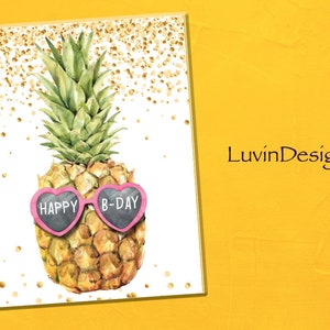 Happy B-Day Pineapple, Confetti Fruit