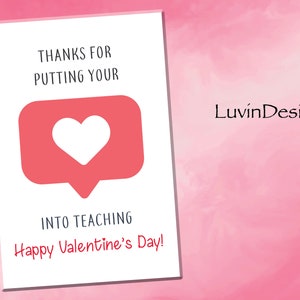 Heart into Teaching/ Tags/ Cards/ Teacher Gift/ Valentine/ Teacher Valentine/ Printable/ Digital/ Valentine&#39;s Day/ Tag/ Snack Tag/ Classroom