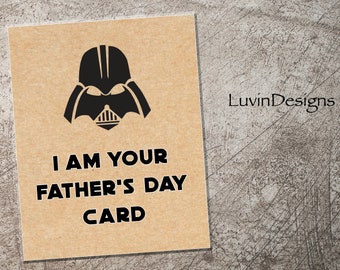 Star Wars Father's Day Card: Darth Vader, From Kids (Digital Print)