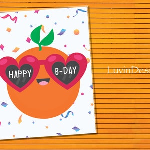 Happy Birthday Orange, Confetti Fruit