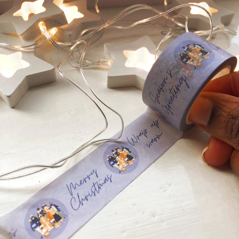Black family Extended Family Christmas Stationery gift image 0