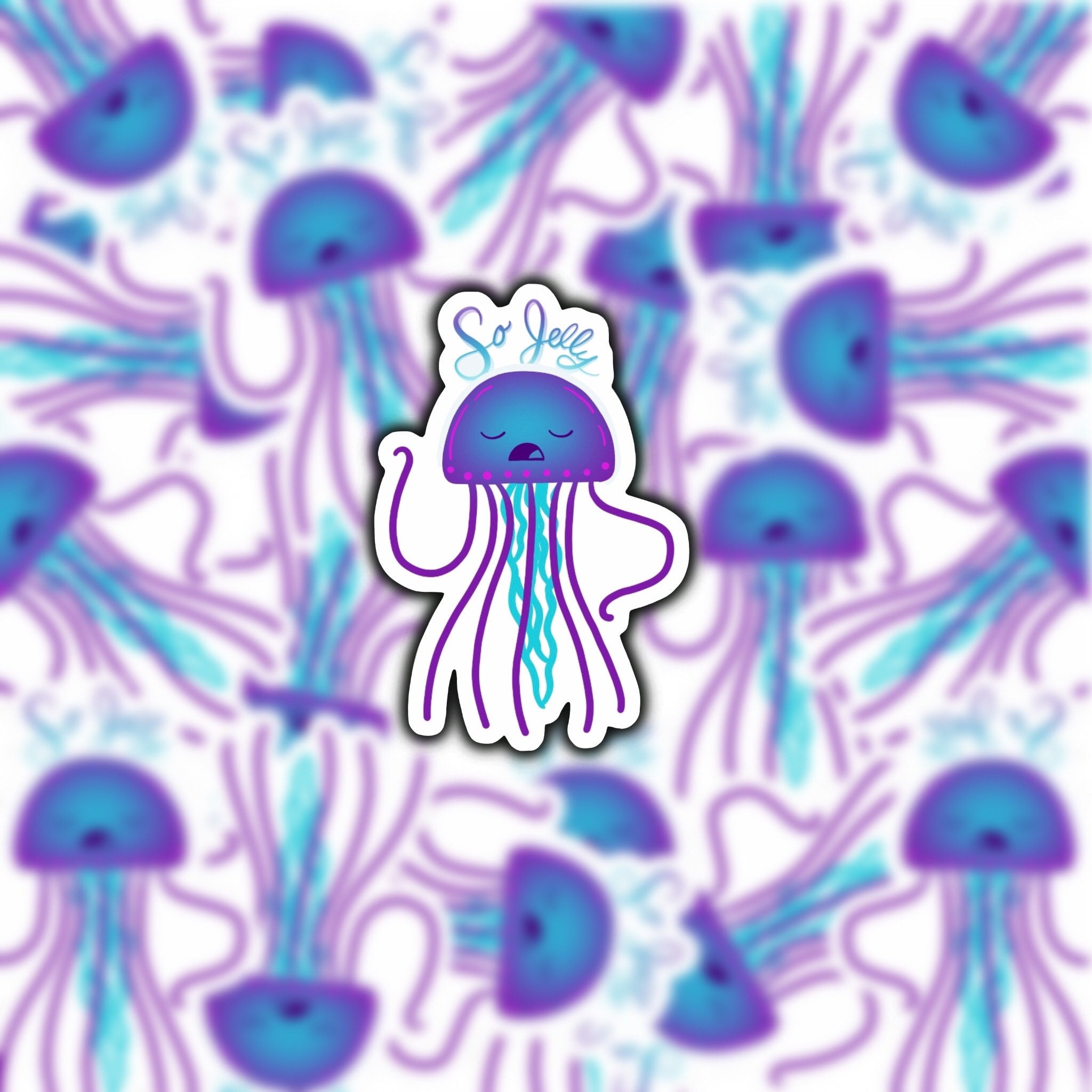 Sassy Jellyfish Decal Vinyl Stickers Etsy