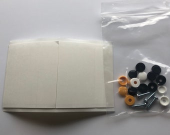 full number plate fitting kit.. screws caps and stickies for a pair...free post
