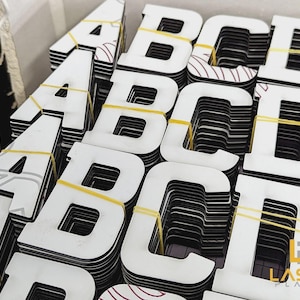 4d laser cut 3mm Digits - Starter Pack 350 Digits (all letters and numbers) ..free postage mot standard