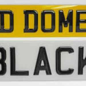 100% 3D Gel Domed Resin Number Plates – Custom Personalised, Road Legal MOT (UK)
