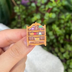 Cute Kawaii cozy bookshelf shoe charm