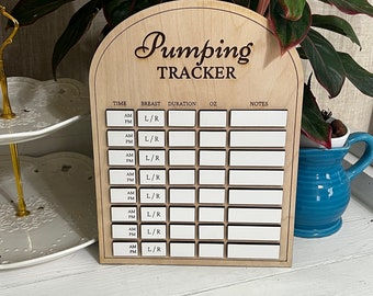 Pumping Tracker, Breastfeeding Tracker, Pumping log chart