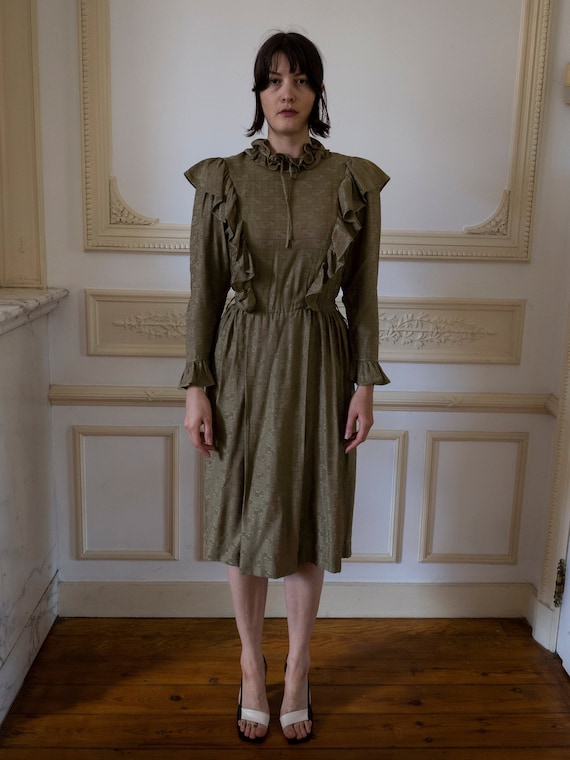 1970s Ruffle Dress